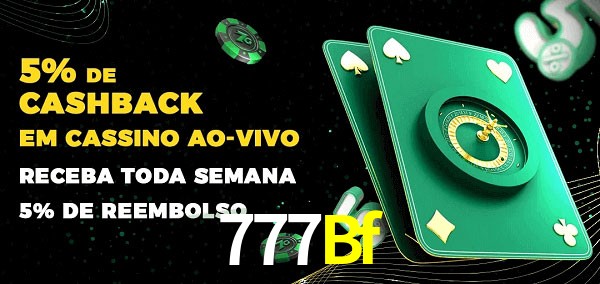 Promoções do cassino ao Vivo 777Bf